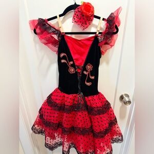 Victoria Red and Black Ballet/Pointe Costume
